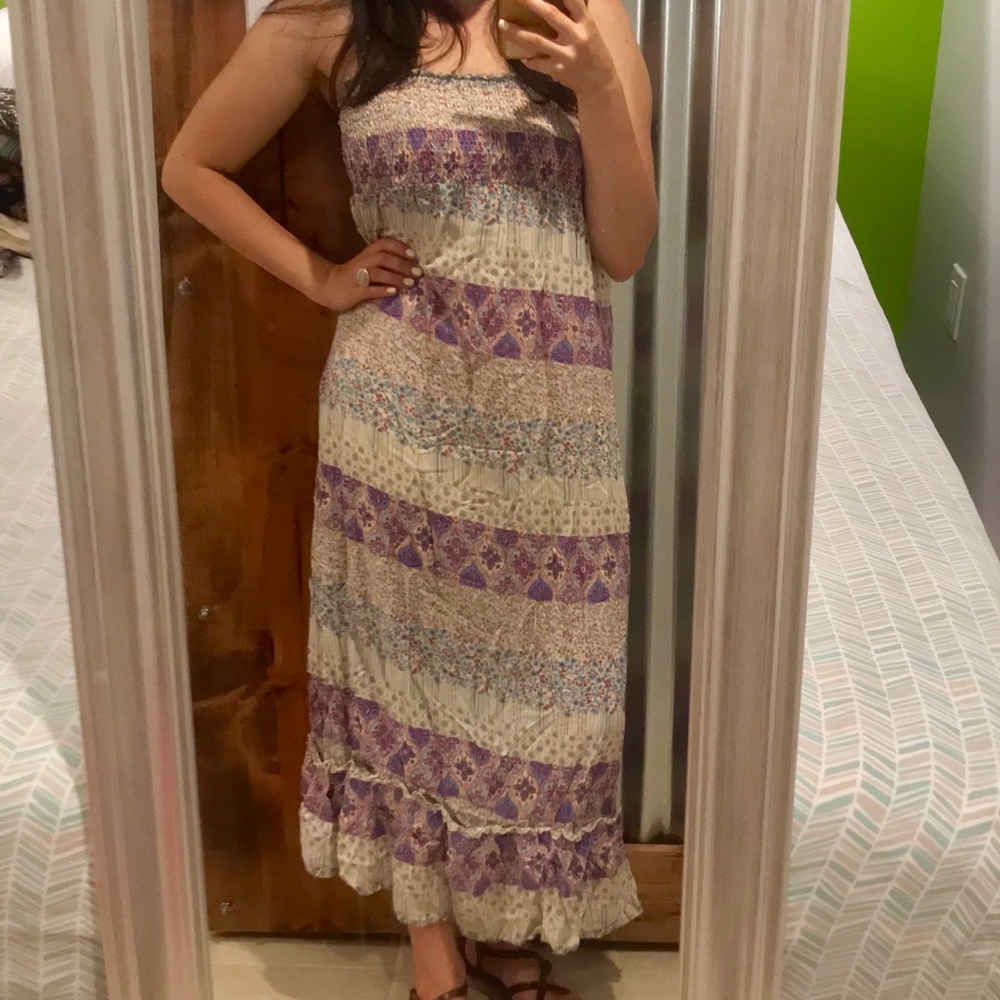 Delia’s Strapless Floral Maxi Dress